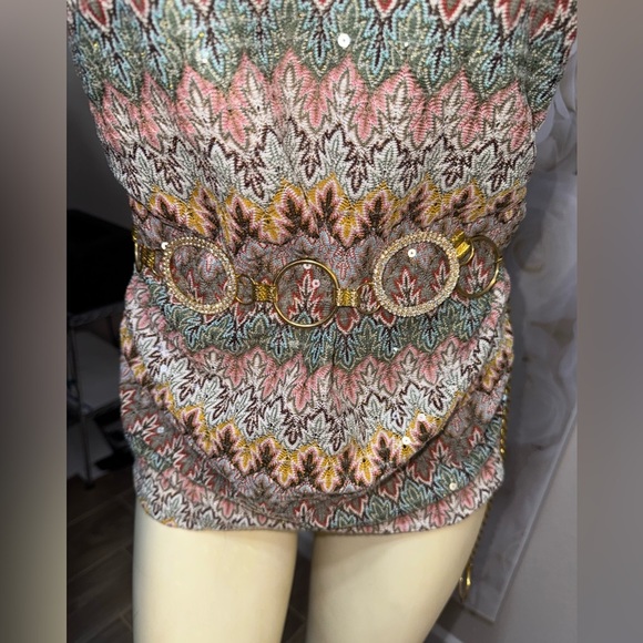 Express Womens Strapless Fitted Sparkly Multicolor Top~Side Zipper~Lined~small - Picture 5 of 16